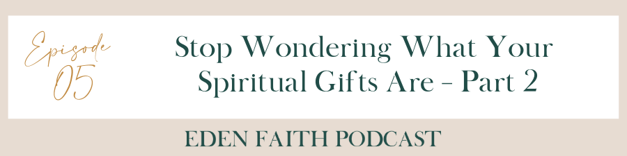 Episode 05: Stop Wondering What Your Spiritual Gifts Are – Part 2